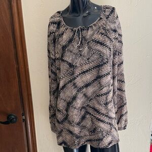 Anne Klein Black and Cream Blouse